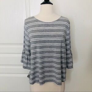 Cupcakes Cashmere Moselle Striped Bell Sleeve Top